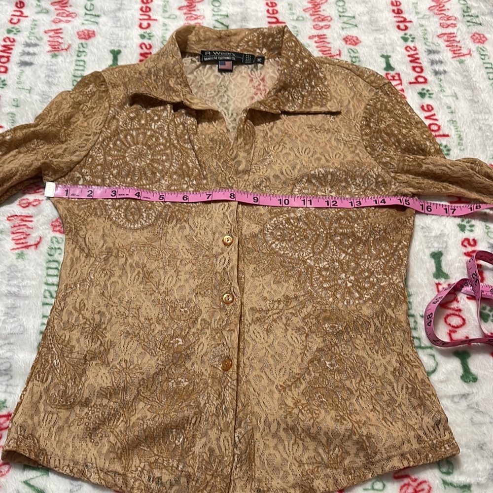 Rampage clothing CO lace button up top - Picture 2 of 8